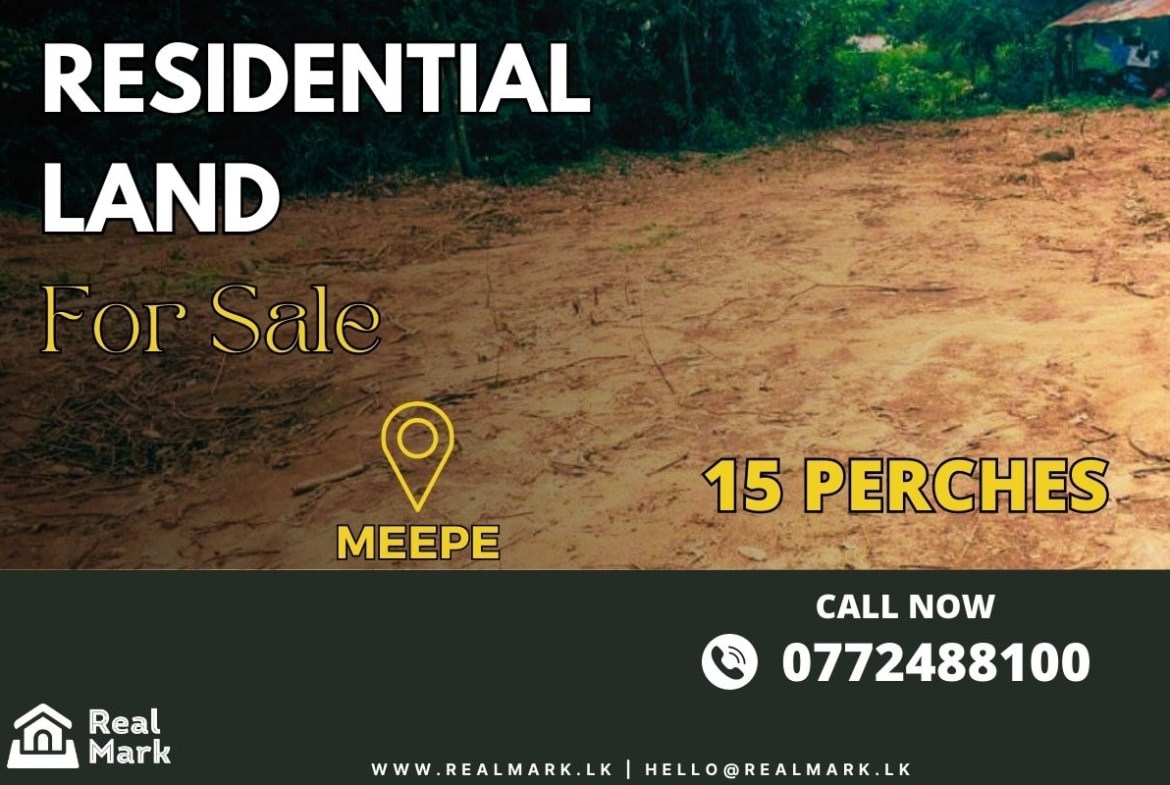 A Residential Land for Sale in Meepe. Visit RealMark.lk or Contact 0772488100 Now, for more Information!