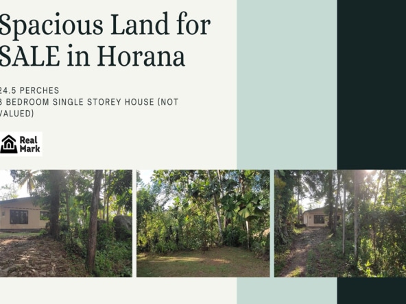 Spacious Land for Sale in Horana. Located just ten minutes drive from a major regional town, this land for sale in Horana is ideal for a residential development away from the hustle and buzzle of a city. Visit RealMark.lk or Contact 0772488100 now, for more Information!